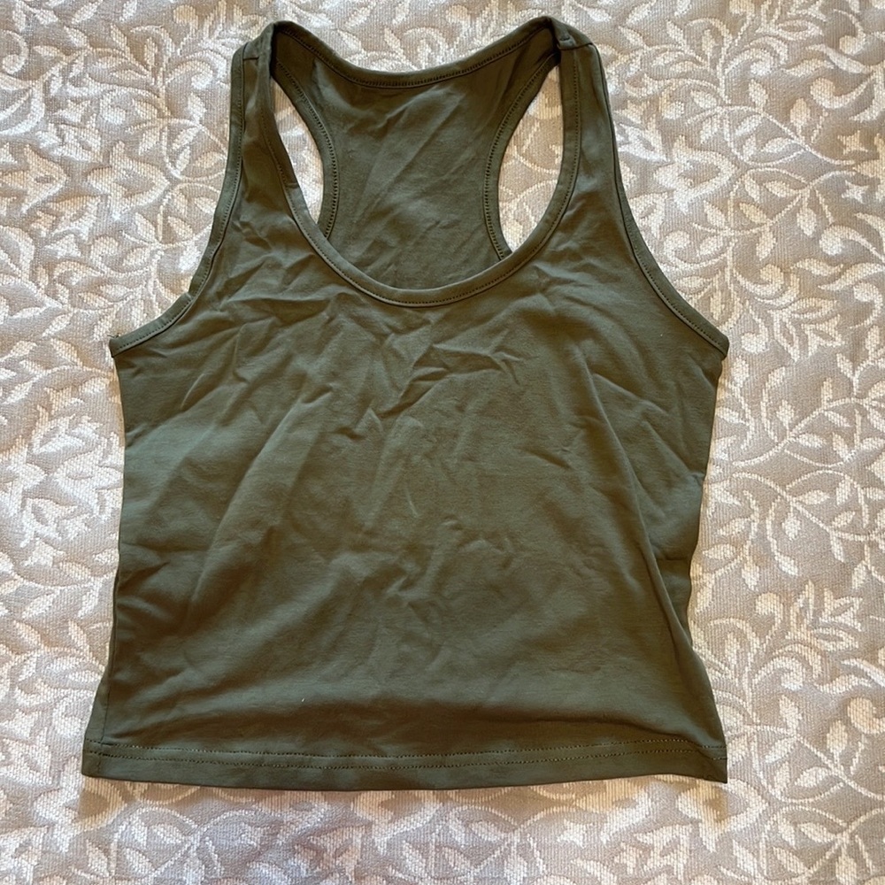 Green crop top